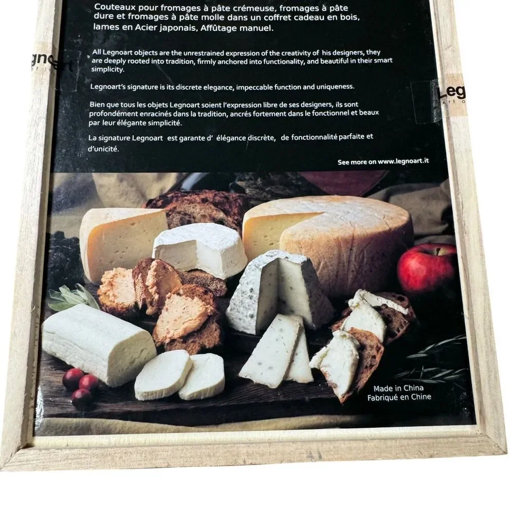 Legnoart Cheese Enthusiast Set 3-Piece High Grade Japanese Steel NIB SEALED NEW